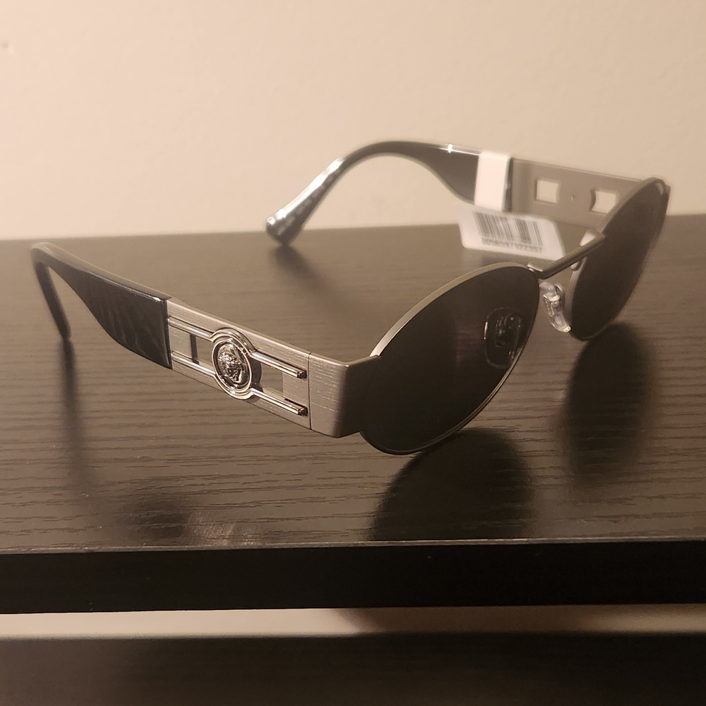 Versace Black and Gray Sunglasses